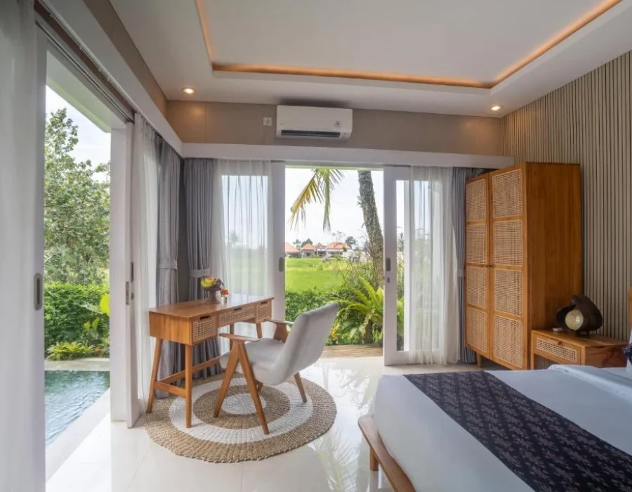 Family Villa with Rice Field View